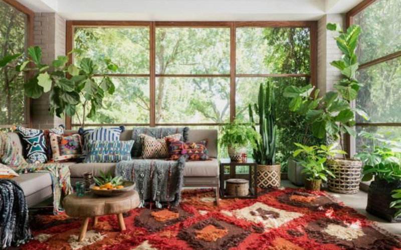 Vải là thiết kế chủ đạo trong phong cách nội thất Bohemian