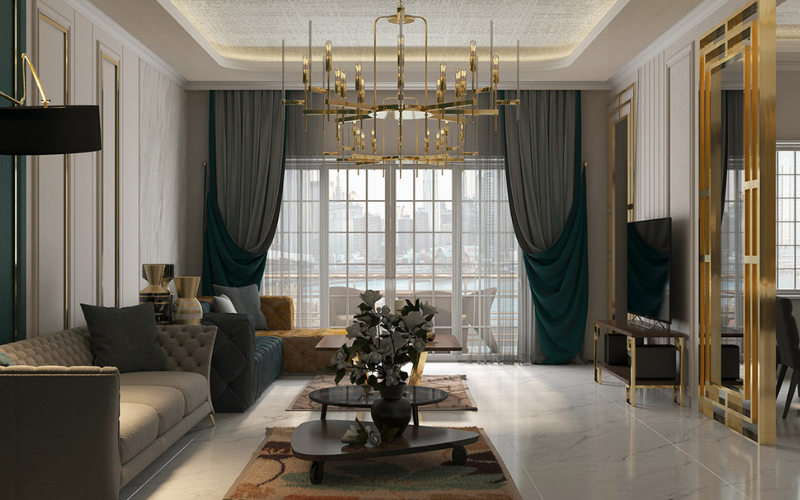 Đèn chùm được sử dụng khá phổ biến trong phong cách cổ điển