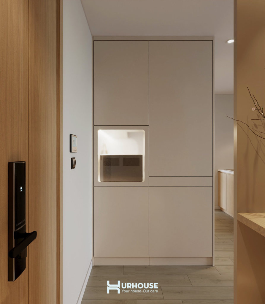 Kính không cường lực được URHOUSE sử dụng trong tủ bếp