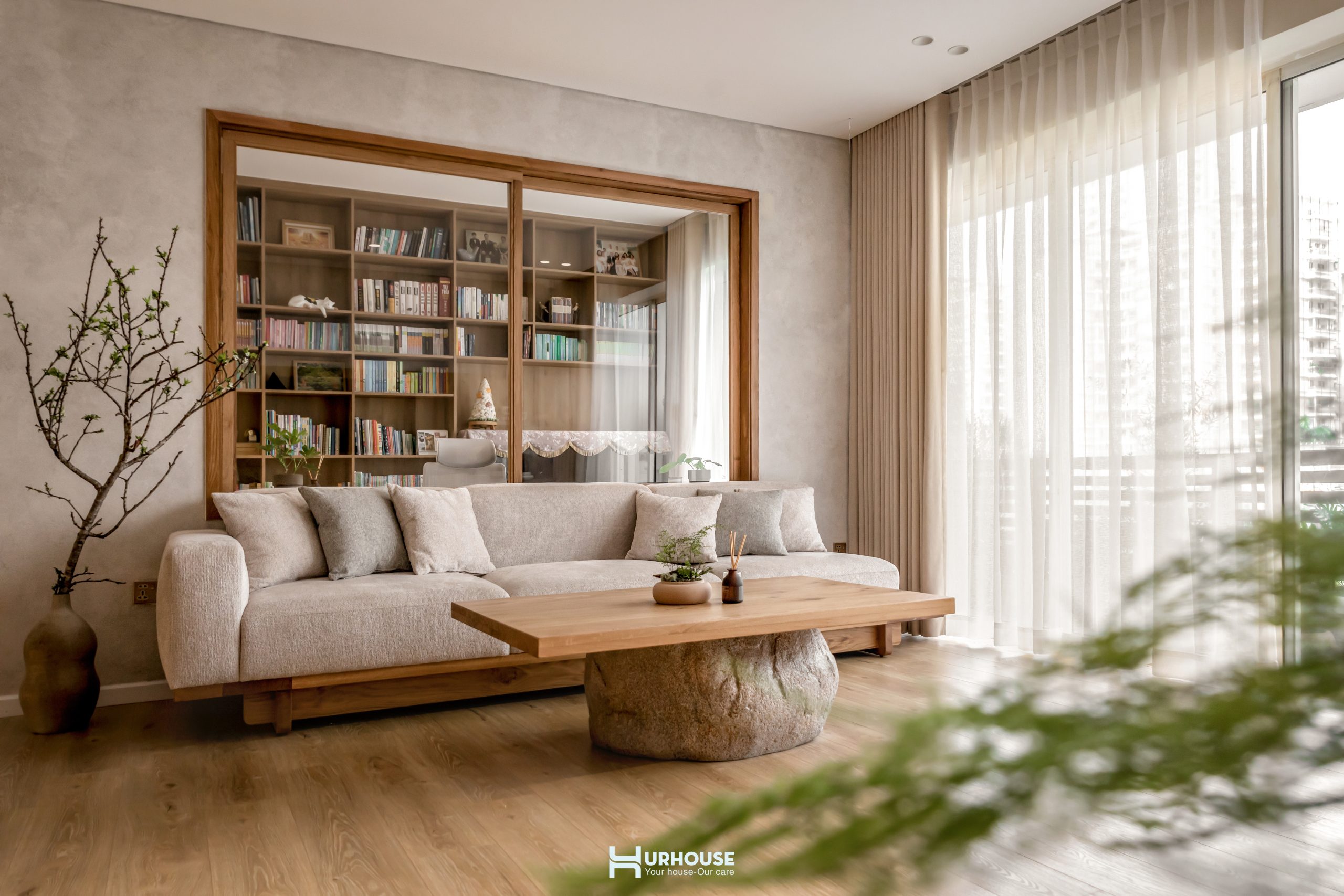 bộ bàn ghế mang đậm phong cách Japandi