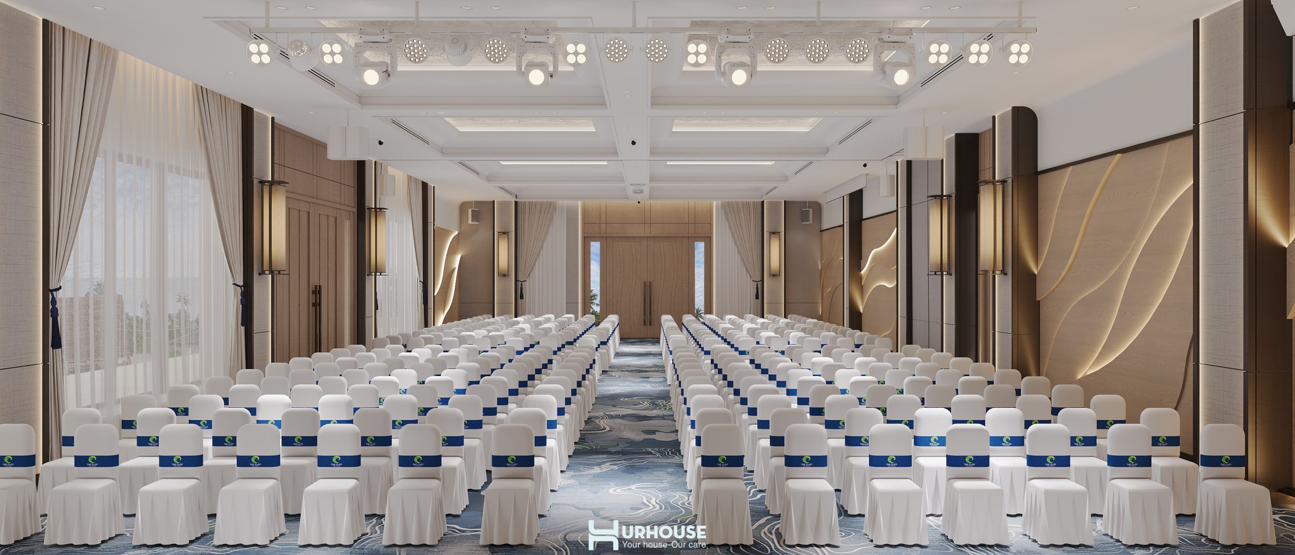 Màu sắc chủ đạo trong thiết kế nội thất hội nghị the cliff 