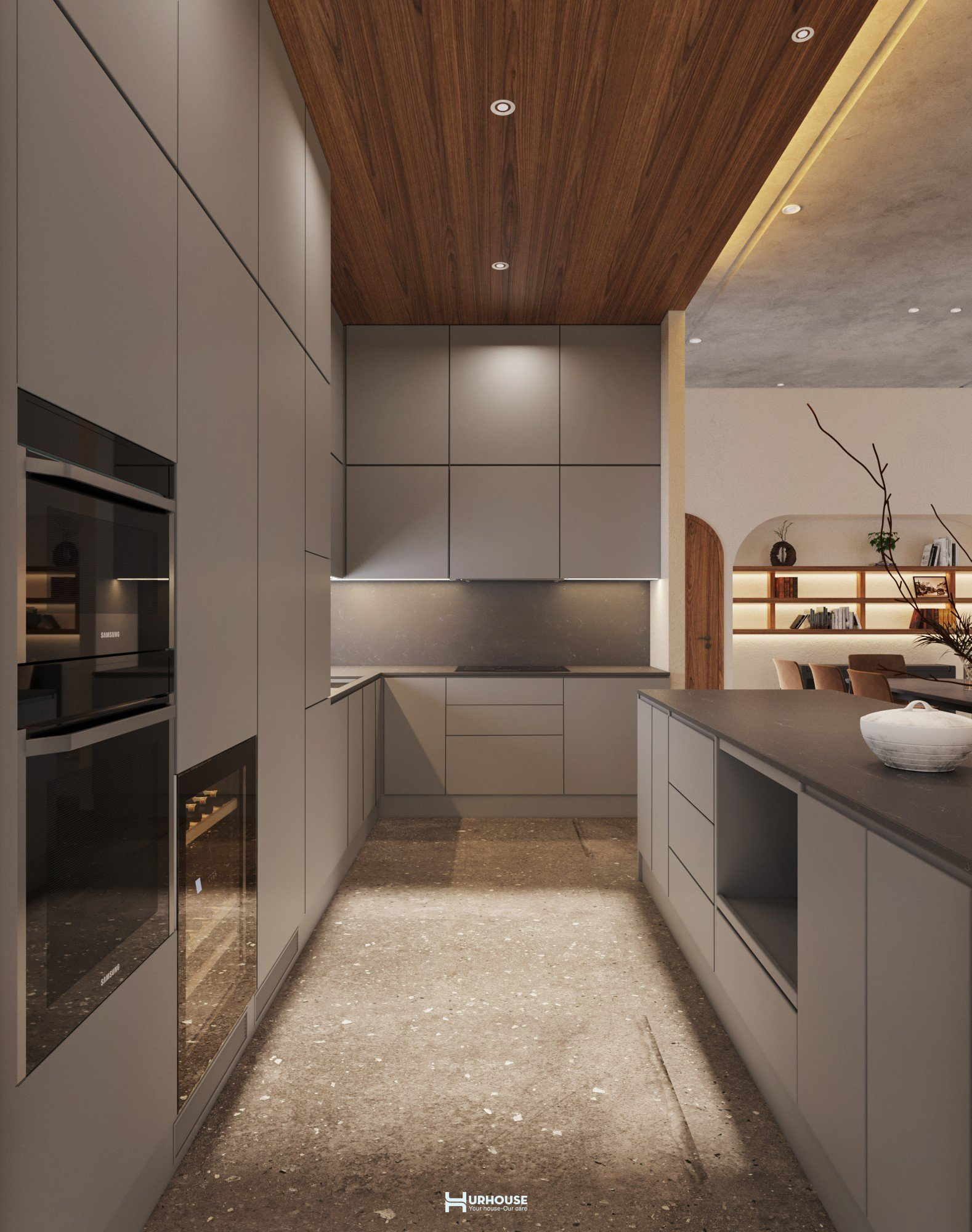 không gian bếp tropical house 