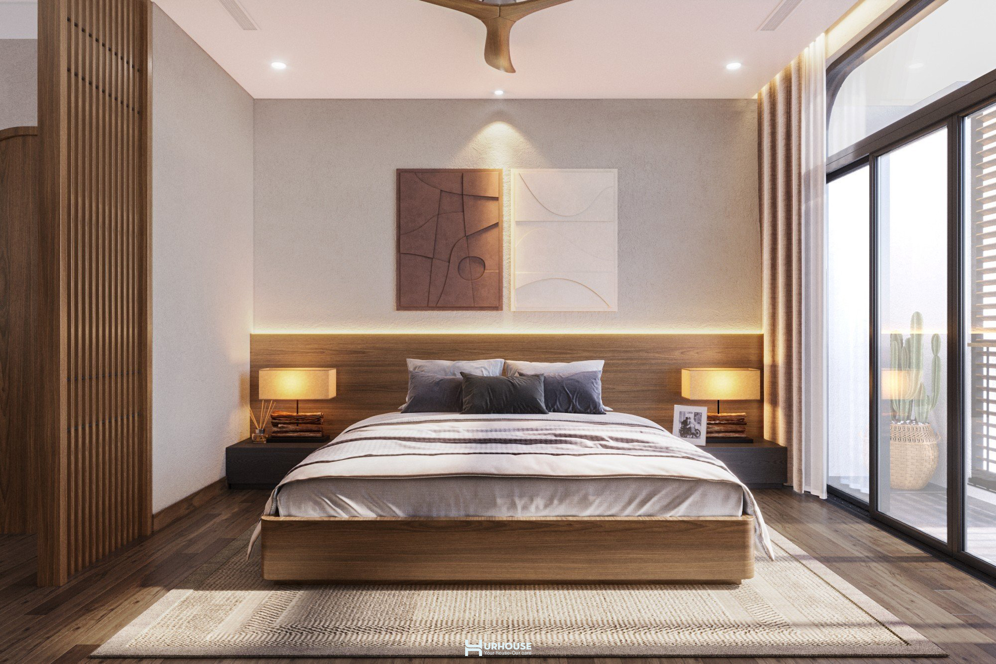 Phòng ngủ master dự án tropical house