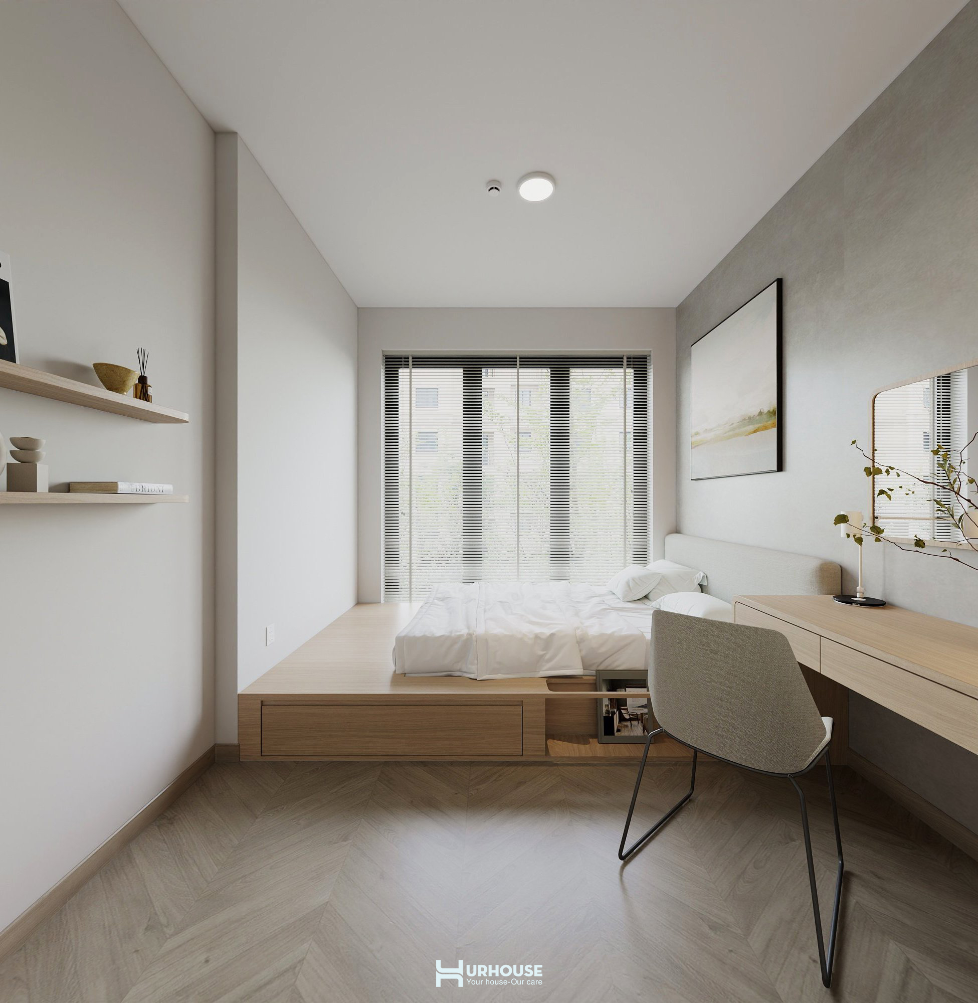 cửa sổ lớn đón nắng