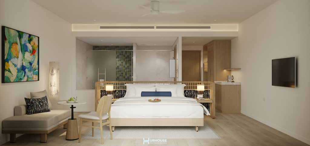 Không gian phòng ngủ tại the cliff villa