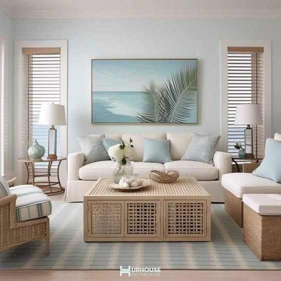 TẠO DỰNG KHÔNG GIAN SỐNG ĐẬM PHONG CÁCH COASTAL FARMHOUSE 3 phòng khách mang phong cách coastal farmhouse