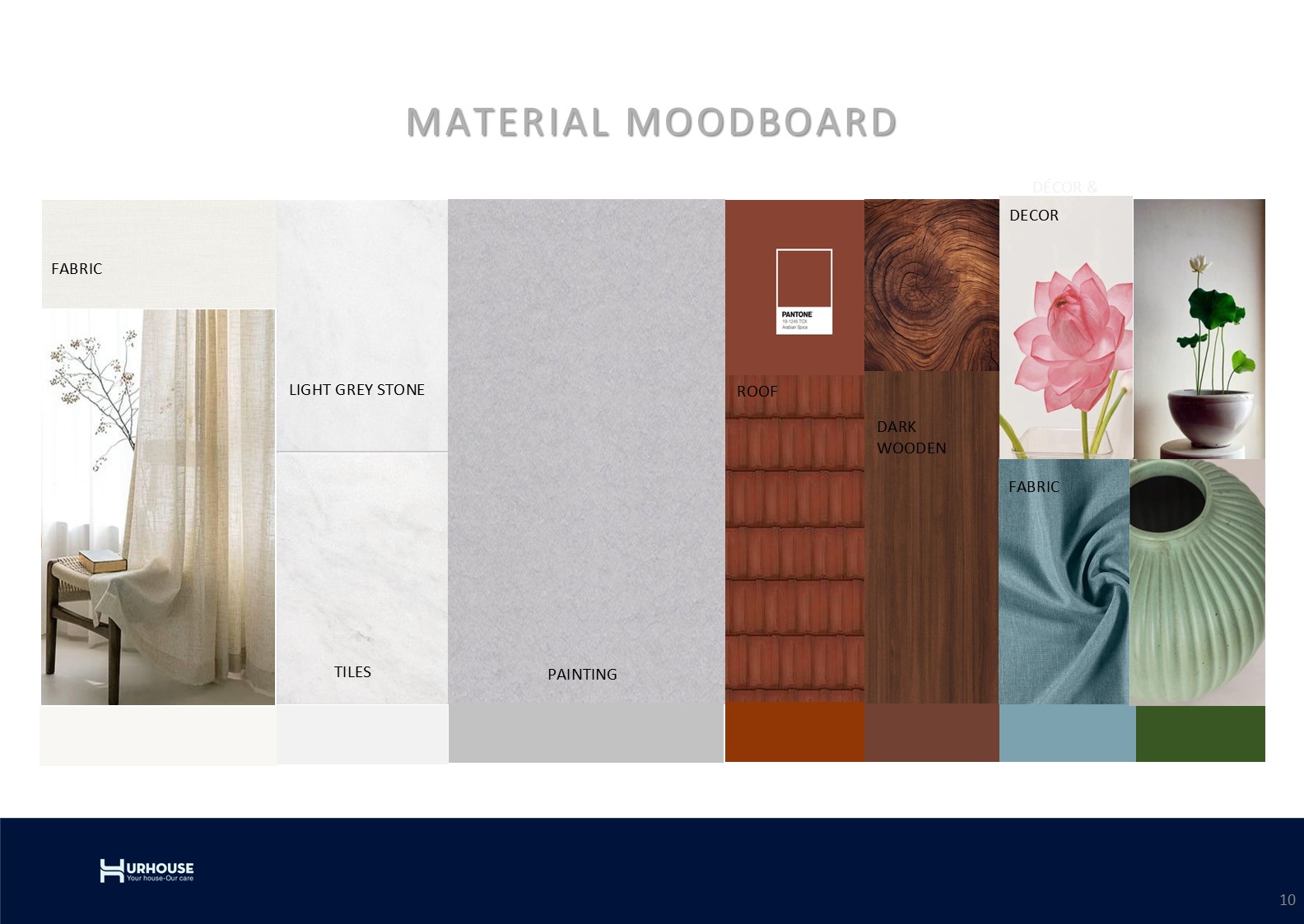 material moodboard dự án nhà vườn buôn ma thuột 