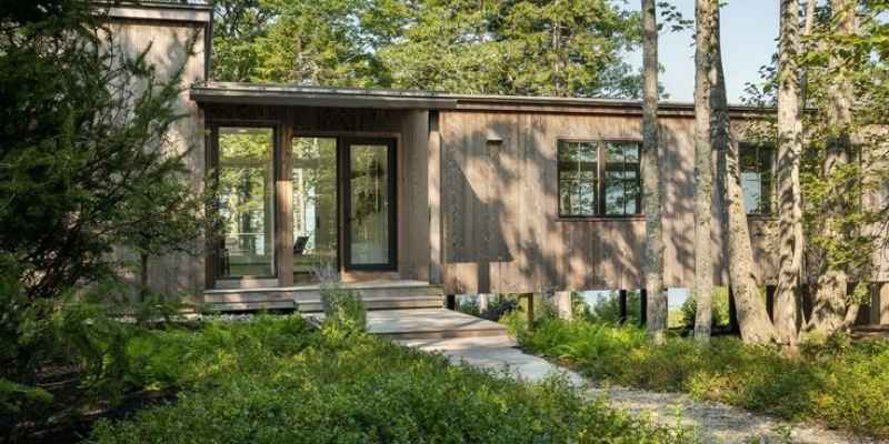 kiến trúc nhà vườn ở trên đồi dốc