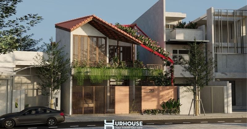 Biệt thự vườn hiện đại kết hợp vật liệu mới và không gian xanh