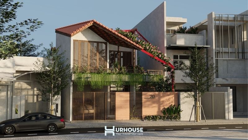 Biệt thự vườn hiện đại kết hợp vật liệu mới và không gian xanh