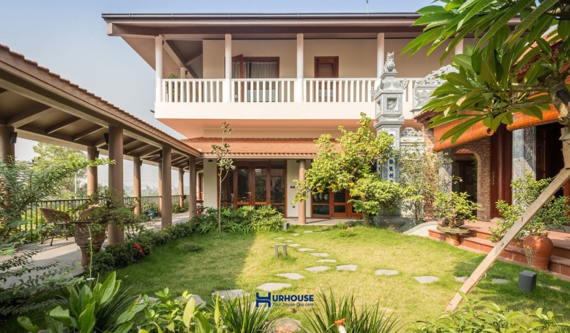 Biệt thự vườn nội thất hiện đại dùng vật liệu nhẹ thân thiện môi trường