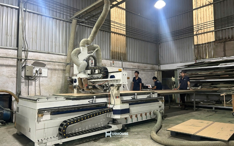 WALNUT WOOD IN GARDEN VILLA INTERIOR DESIGN AND CONSTRUCTION