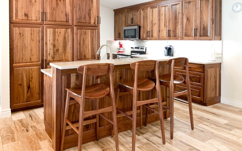 WALNUT WOOD IN GARDEN VILLA INTERIOR DESIGN AND CONSTRUCTION