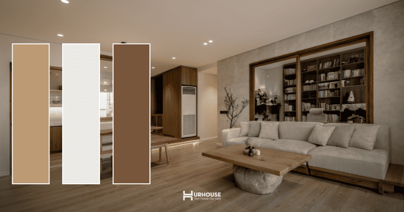 Kỹ thuật phối màu trong từng không gian mang đậm phong cách Japandi 