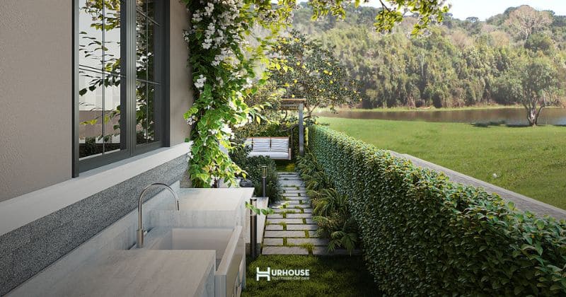 Bố cục mặt bằng công năng trong phong thuỷ thiết kế biệt thự vườn