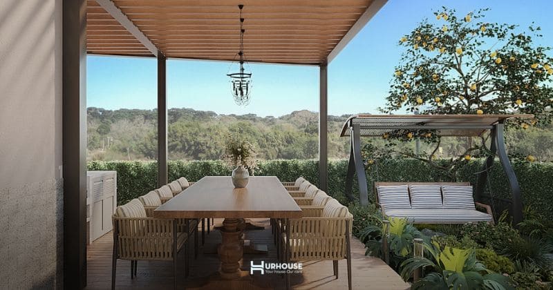 Bố cục mặt bằng công năng trong phong thuỷ thiết kế biệt thự vườn