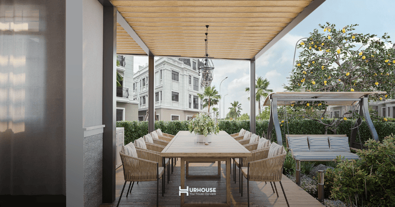 Thiết kế không gian biệt thự vườn cân bằng thiên nhiên và tiện nghi sống