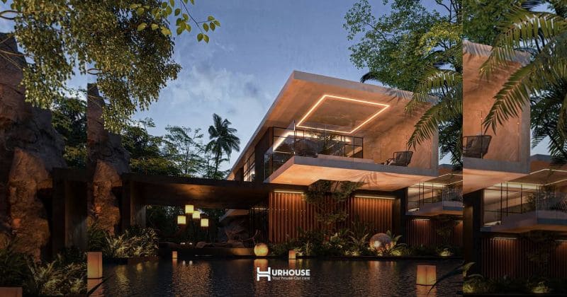 Biệt thự ven sông với thiết kế nội thất mở hài hòa thiên nhiên