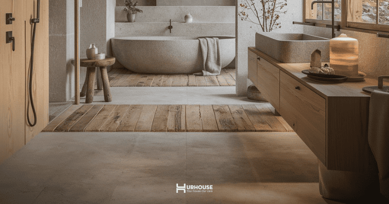 Gạch ốp lát chuẩn phong cách Japandi cho không gian villa tịnh và tĩnh