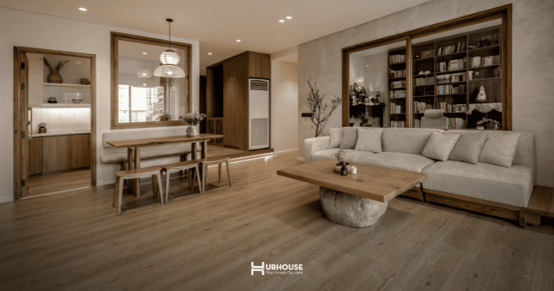 Gạch ốp lát chuẩn phong cách Japandi cho không gian villa tịnh và tĩnh