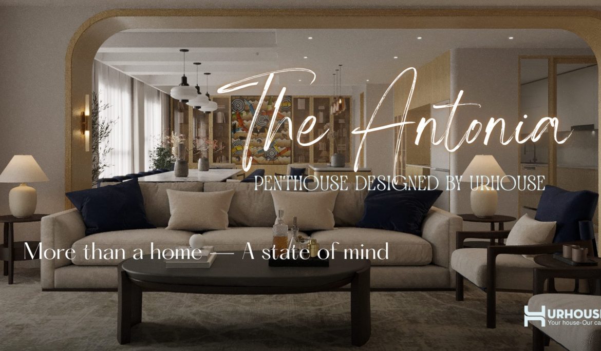 Không gian penthouse The Antonia mang phong cách Light Academia, thiết kế bởi URHOUSE