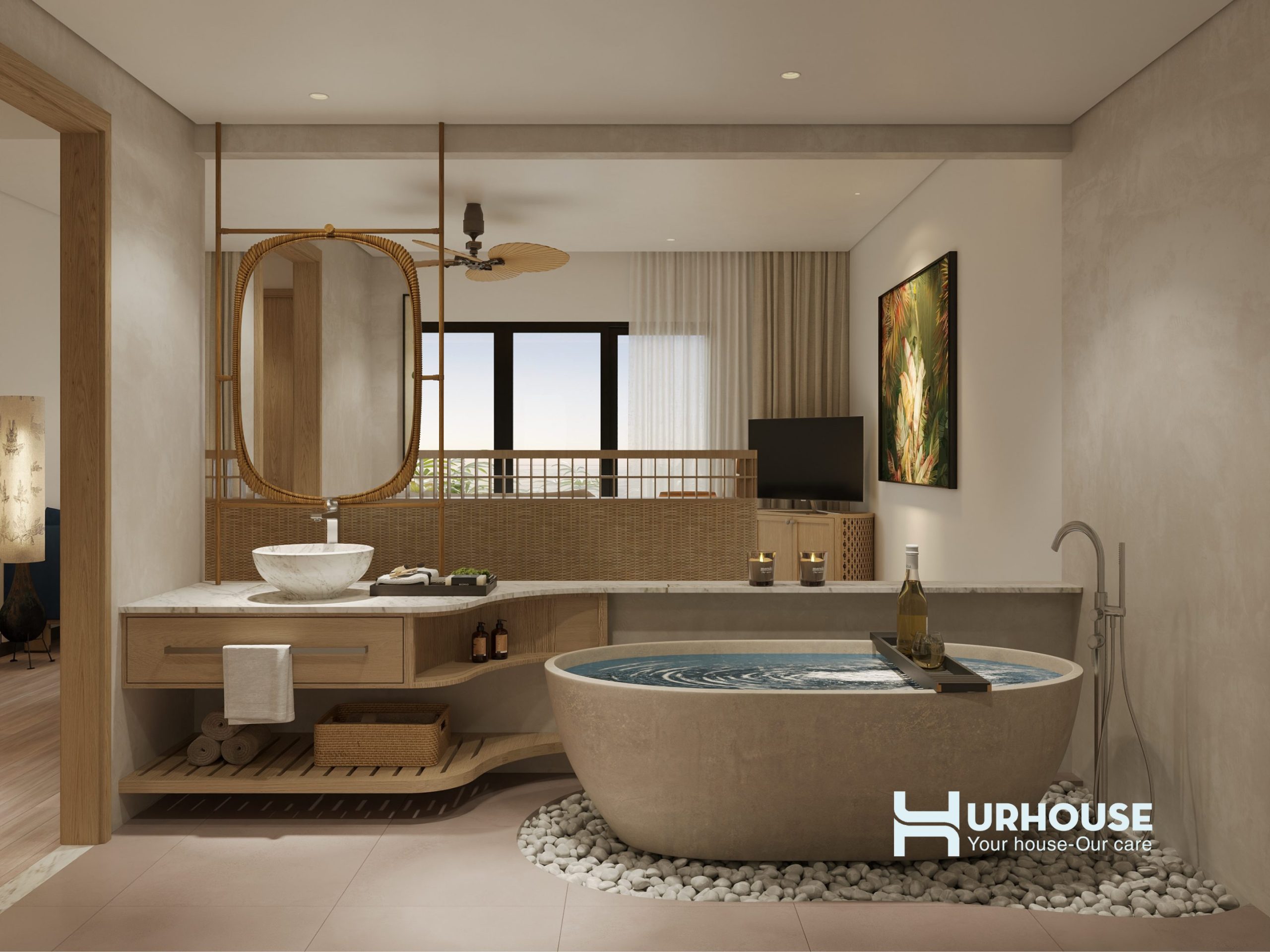 THIẾT KẾ VILLA NGHỈ DƯỠNG VEN BIỂN PHONG CÁCH JAPANDI NORDIC