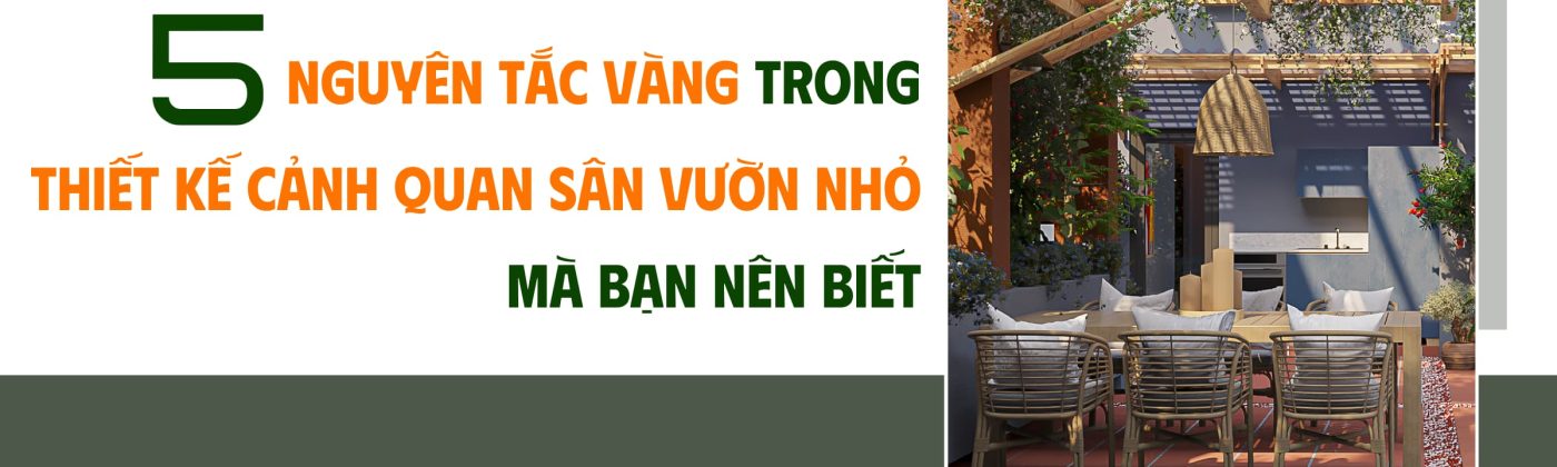 Thiết kế cảnh quan sân vườn nhỏ hiện đại, xanh mát và hài hòa trong không gian sống.