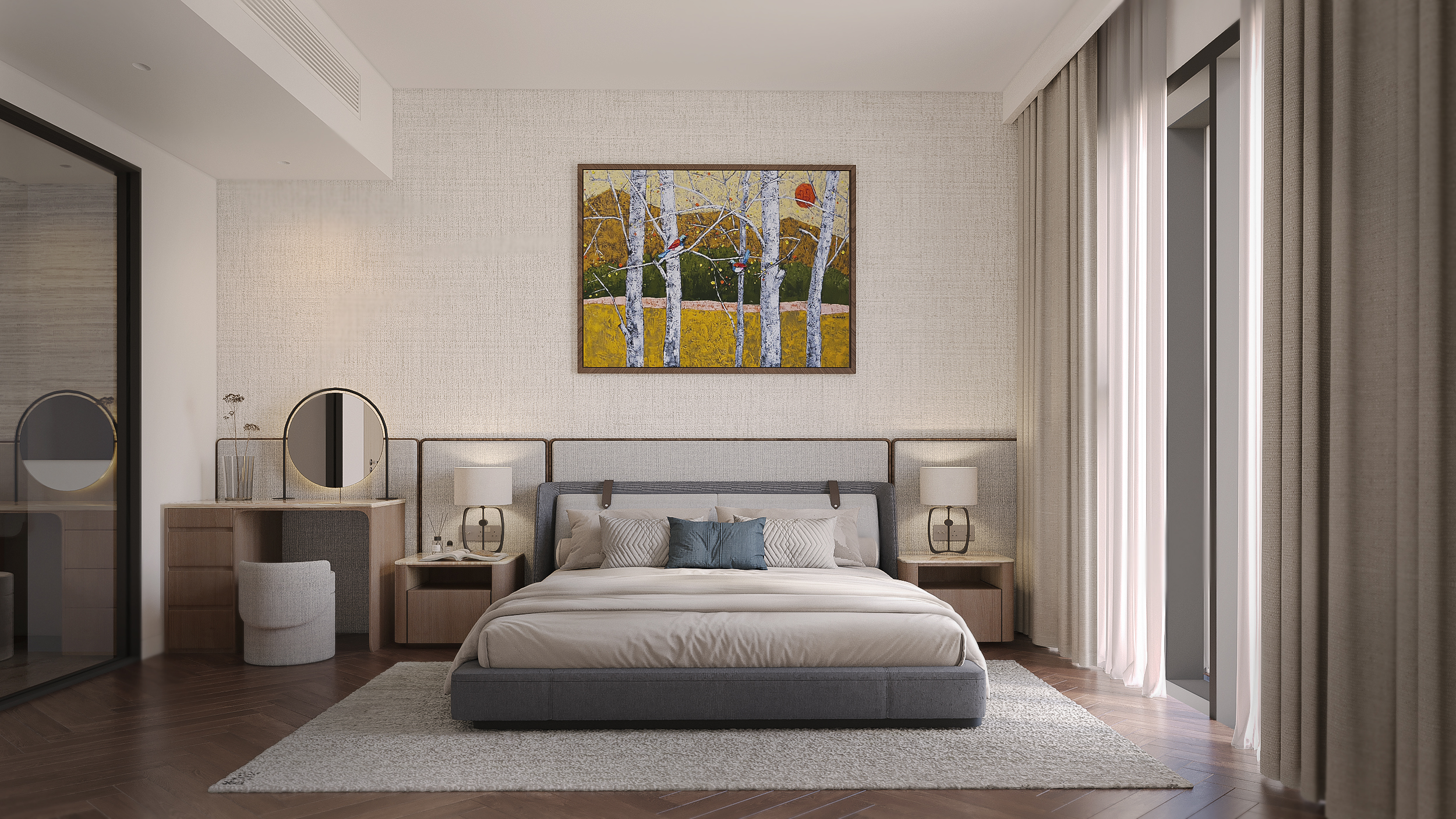 KHÔNG GIAN PHÒNG NGỦ CHUẨN GU HIỆN ĐẠI NĂM 2026 3 KHÔNG GIAN PHÒNG NGỦ CHUẨN GU HIỆN ĐẠI NĂM 2026