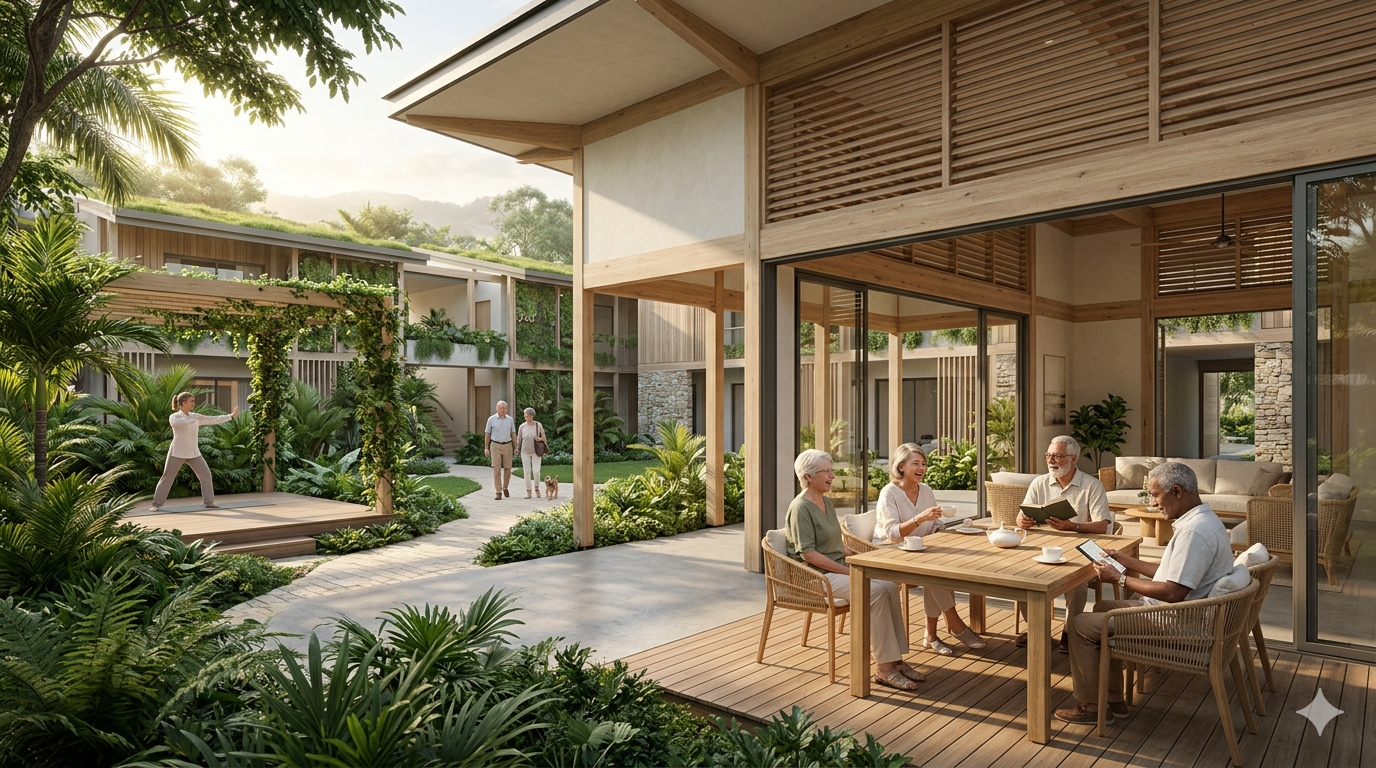 GÓC NHÌN THIẾT KẾ: 5 VẤN ĐỀ CỐT LÕI TRONG MÔ HÌNH VIỆN DƯỠNG LÃO & RESORT HƯU TRÍ HIỆN NAY